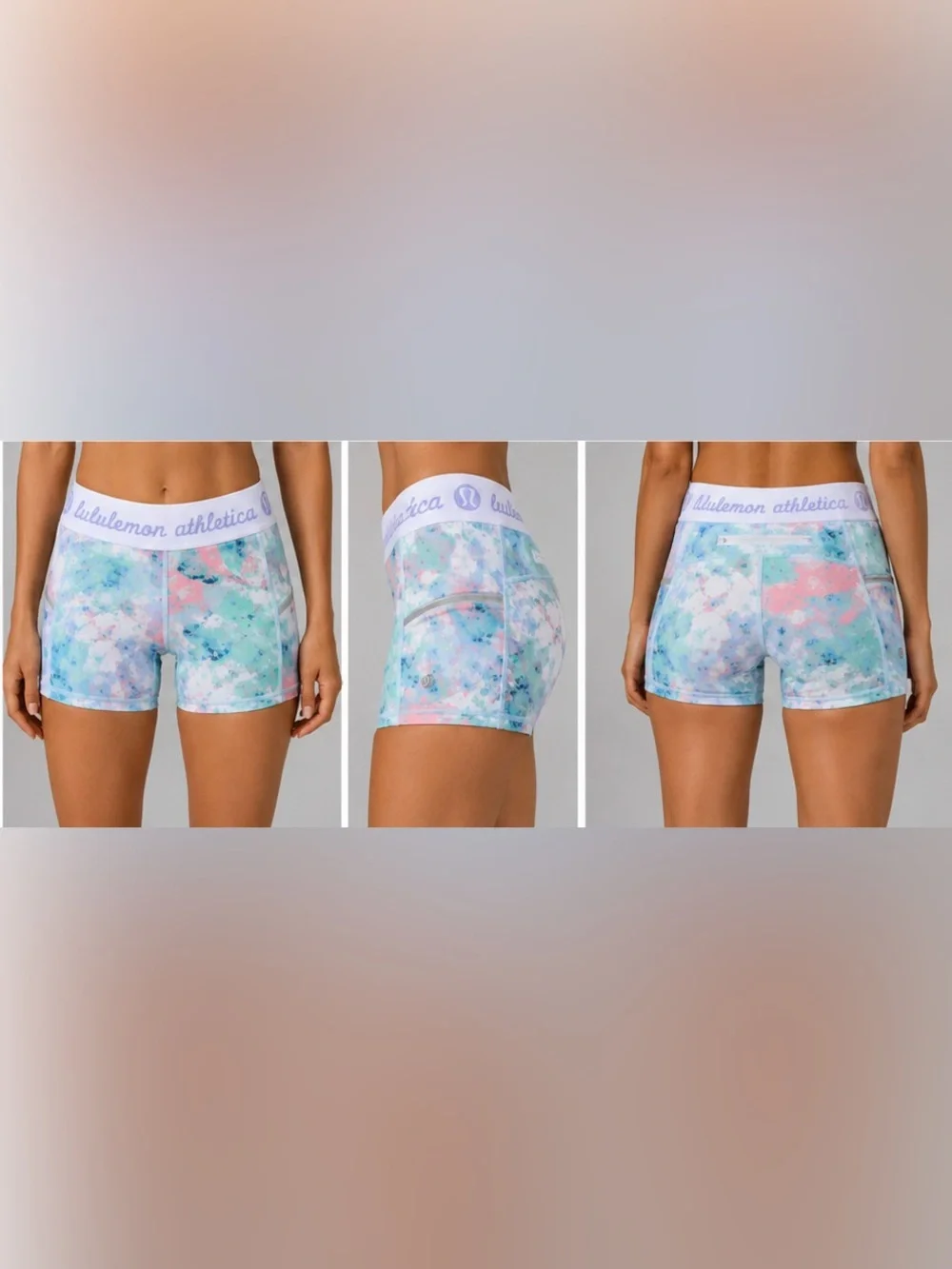 Lululemon What The Sport Short Full-On Luxtreme Blushed Illusion Multi Sz 6